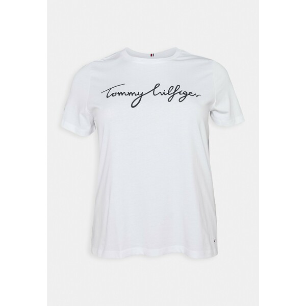 Tommy Hilfiger Curve REGULAR GRAPHIC TEE T-shirt z nadrukiem white TOY21D00E