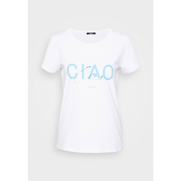 Liu Jo Jeans T-shirt z nadrukiem white L2521D02Z