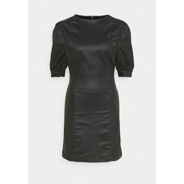 Missguided Tall COATED PUFF SLEEVE DRESS Sukienka letnia black MIG21C0C1