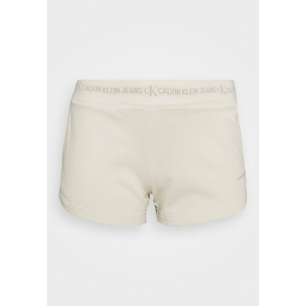 Calvin Klein Jeans LOGO TRIM Spodnie treningowe white sand C1821S016