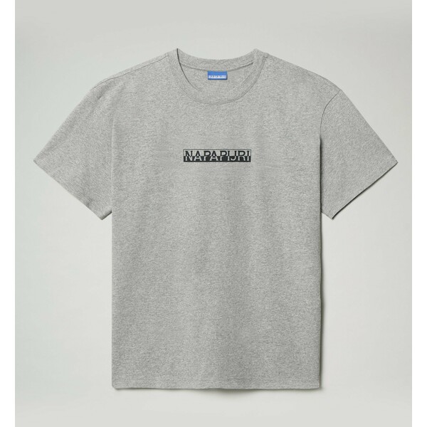 Napapijri S-BOX T-shirt z nadrukiem medium grey melange NA621D04S