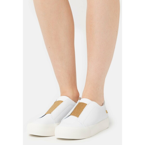 Lauren Ralph Lauren ISLA Sneakersy niskie white/modern gold L4211A05S