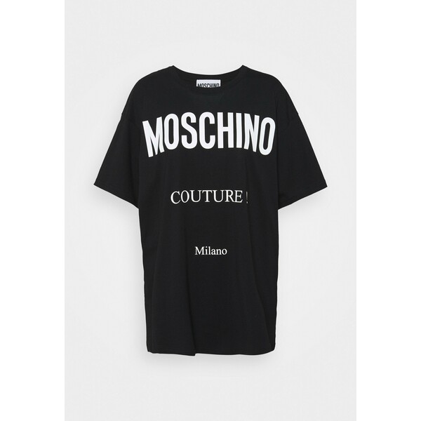 MOSCHINO T-shirt z nadrukiem black 6MO21D00I