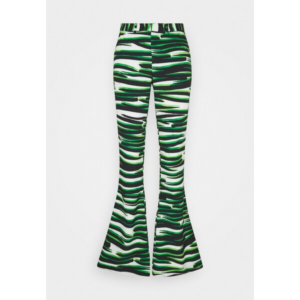 Stieglitz RINA FLARE Spodnie materiałowe white/green S2L21A00E