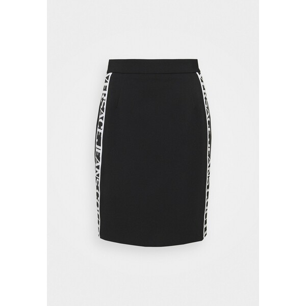 Versace Jeans Couture SKIRT LOGO TAPE Spódnica ołówkowa black VEI21B00C