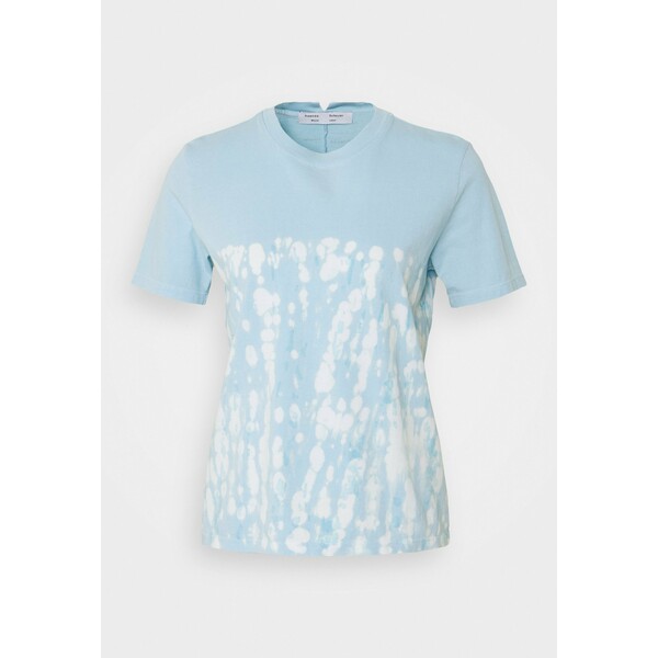 Proenza Schouler White Label TIE DYE CLASSIC TEE T-shirt z nadrukiem blue perl PQ421D005