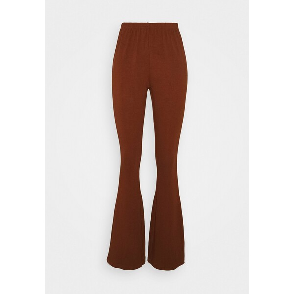 Glamorous JERSEY RIB FLARE Spodnie materiałowe brown GL921A02Z