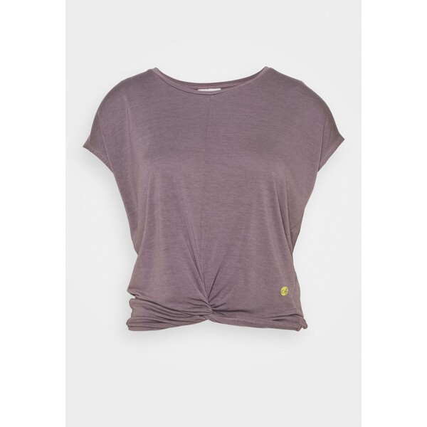Deha KNOT T-shirt z nadrukiem purple gray 5DE41D038