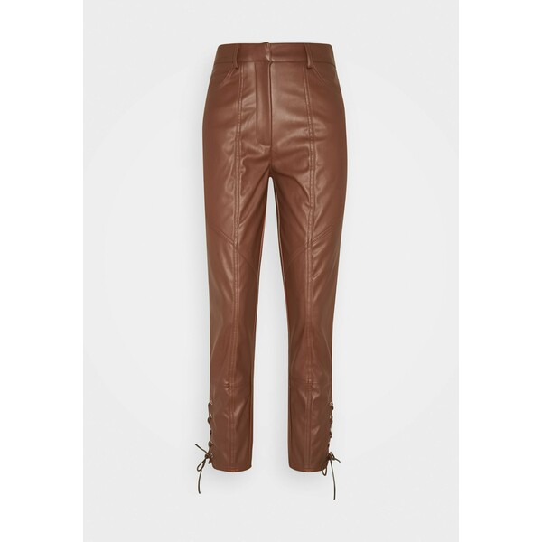 NA-KD SIDE LACE UP PANTS Spodnie materiałowe brown NAA21A024