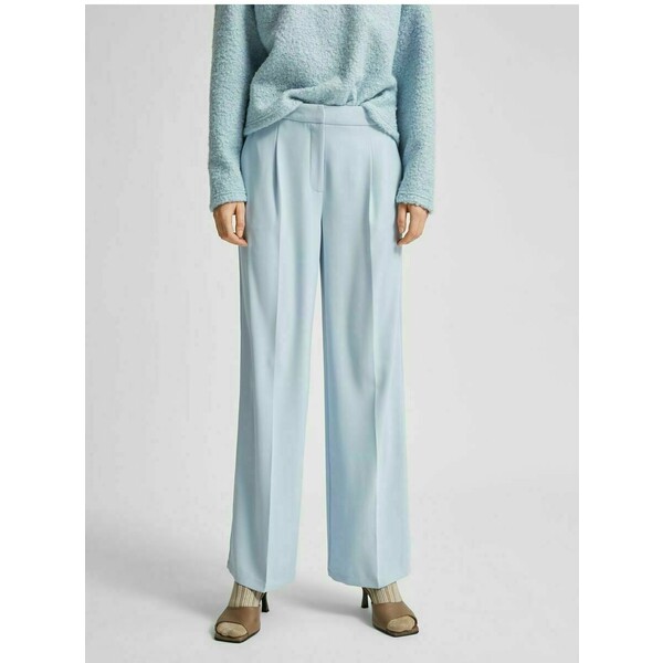 Selected Femme SLFTINNI WIDE PANT Spodnie materiałowe cashmere blue SE521A0HD