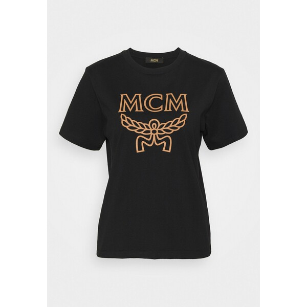 MCM COLLECTION SHORT SLEEVES TEE T-shirt z nadrukiem black MC121D006