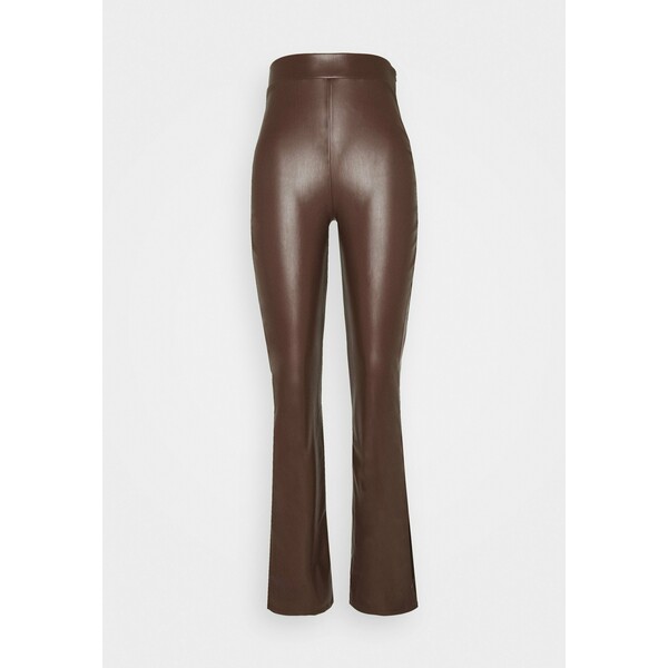 Nly by Nelly SIDE CUT PANTS Spodnie materiałowe brown NEG21A02F