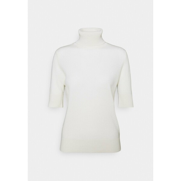pure cashmere TURTLENECK SHORTSLEEVE T-shirt z nadrukiem vintage white PUG21I00P