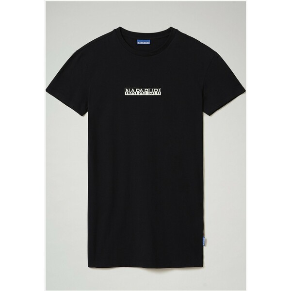 Napapijri S-BOX LONG T-shirt z nadrukiem blu marine NA621D04T