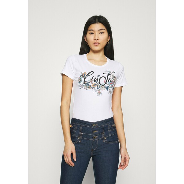 Liu Jo Jeans MODA T-shirt z nadrukiem white L2521D02U