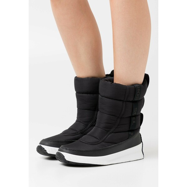 Sorel OUT ABOUT PUFFY MID MATTE RIPS Śniegowce black SO611X01V