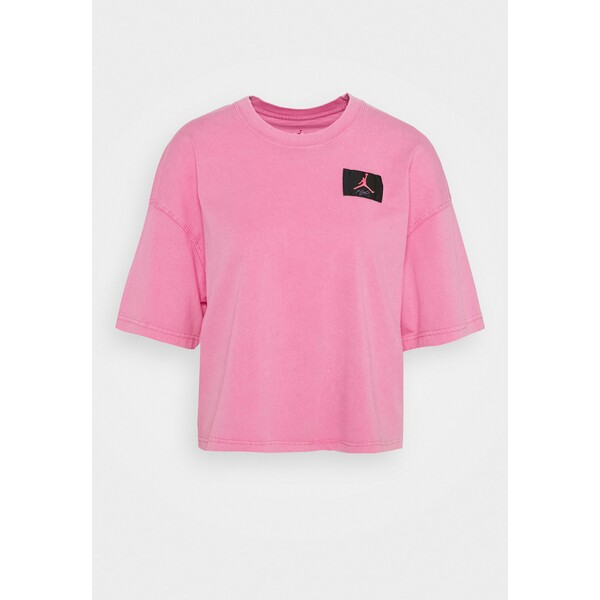 Jordan ESSENTIAL BOXY TEE T-shirt z nadrukiem pinksicle JOC21D000