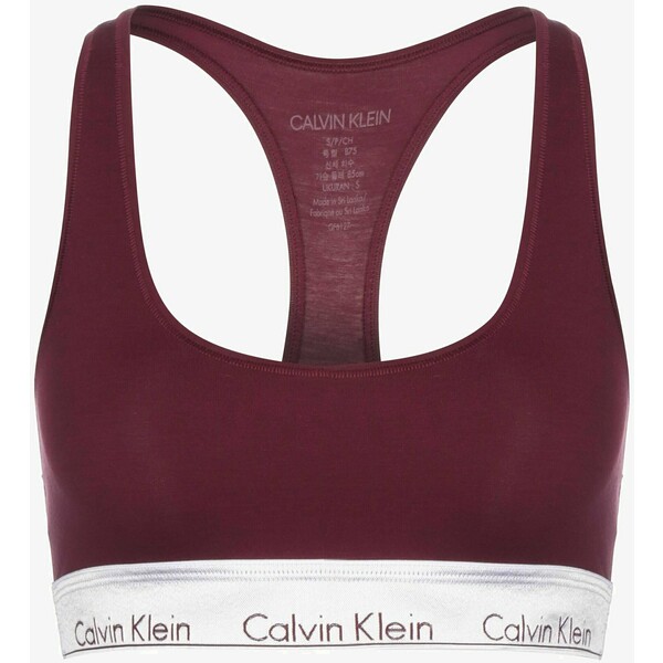 Calvin Klein Underwear MODERN UNLINED BRALETTE Biustonosz bustier lush burgundy/ silver wb C1181A0CS