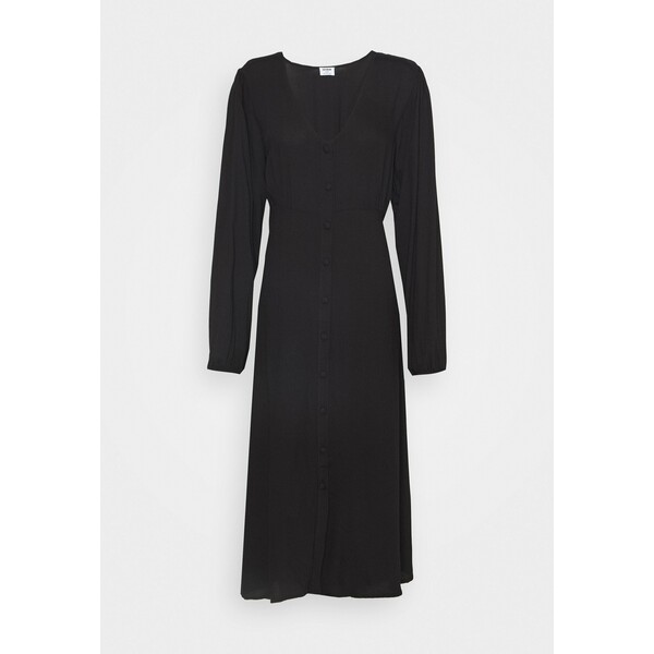 Cotton On CLARA BUTTON THROUGH MIDI DRESS Sukienka letnia black C1Q21C018