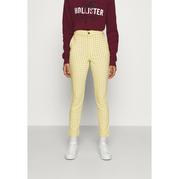 Hollister Co. PLAID Spodnie materiałowe yellow H0421A03N