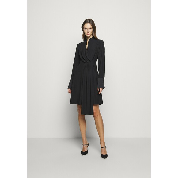 Victoria Victoria Beckham DRAPED FLUID CADY MINI DRESS Sukienka letnia black VIT21C016