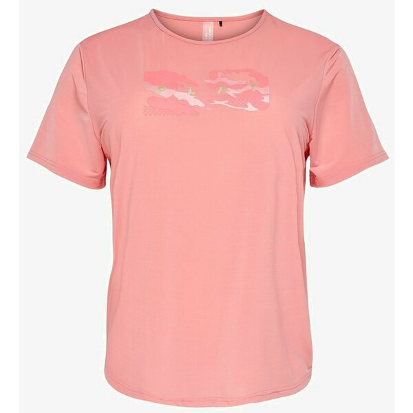 ONLY Play T-shirt z nadrukiem strawberry pink NL221D00J