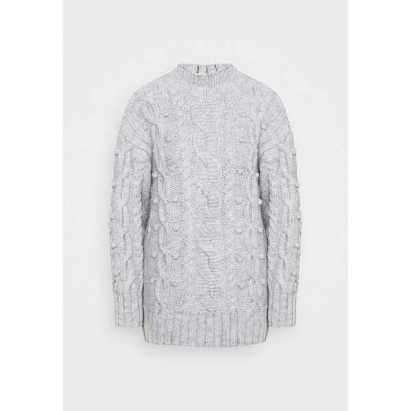 River Island ULTIMATE CABLE Sweter grey light marl RI921I097