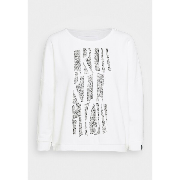 True Religion C NECK TRUE STONES Bluza blanc TR121J04H