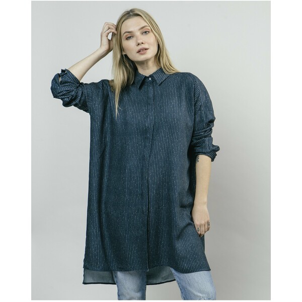 Brava Fabrics Sukienka koszulowa blue B1T21C005