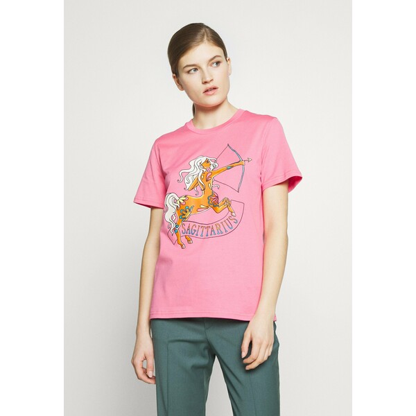 Alberta Ferretti LEO T-shirt z nadrukiem pink AF321D005