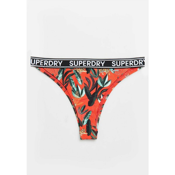 Superdry JUNGLE Dół od bikini red aop SU281R012