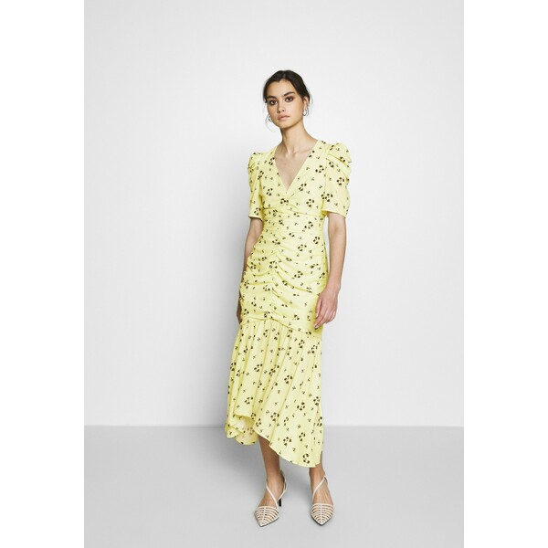 Who What Wear THE RUCHED FISHTAIL DRESS Sukienka letnia yellow WHF21C00N
