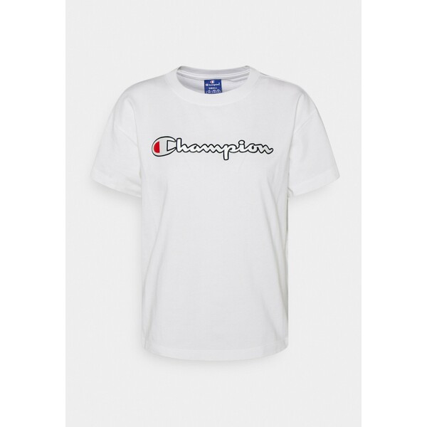 Champion Rochester CREWNECK T-shirt z nadrukiem white C4A21D007