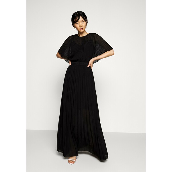 KARL LAGERFELD PLEATED MAXI DRESS Suknia balowa black K4821C02Q