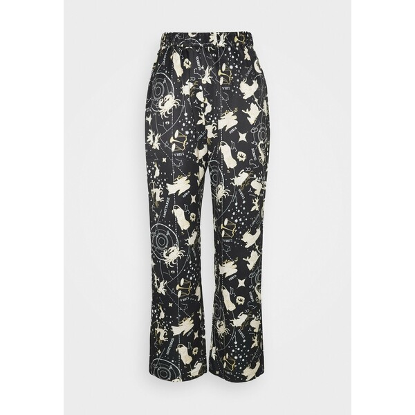 Lindex NIGHT TROUSERS WOVEN ASTRO Spodnie od piżamy black L2E81O008