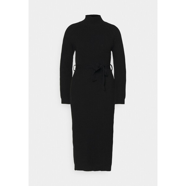 Missguided Tall HIGH NECK BELTED MAXI DRESS Długa sukienka black MIG21C08S