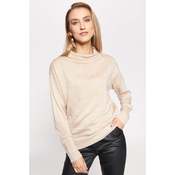 Quiosque Beżowy sweter z golfem 6KY003103