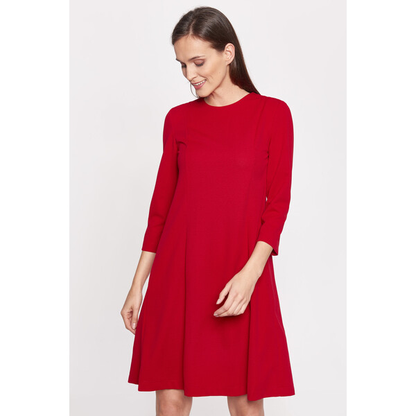 Quiosque Czerwona rozkloszowana sukienka 4KC005601
