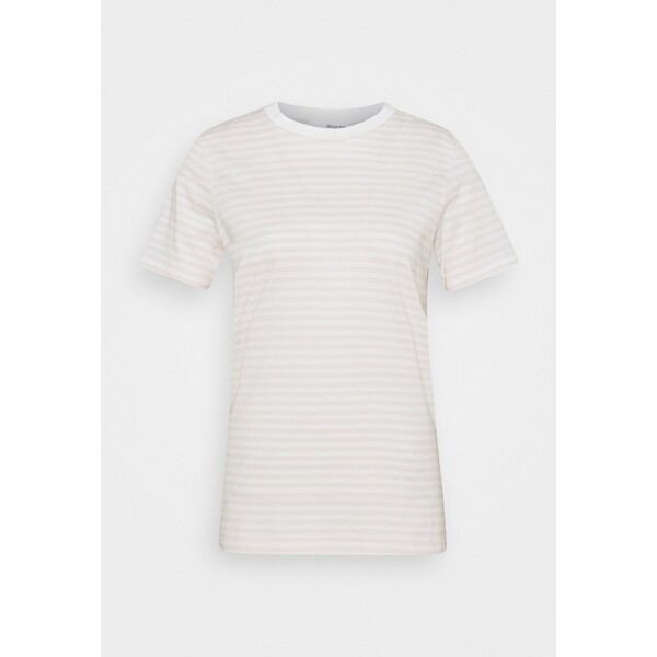 Selected Femme SFMY PERFECT TEE BOX CUT T-shirt z nadrukiem primrose pink/snow white SE521D0DI