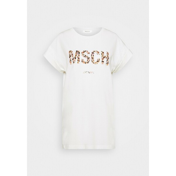 Moss Copenhagen ALVA TEE T-shirt z nadrukiem egret/merila print M0Y21D01F