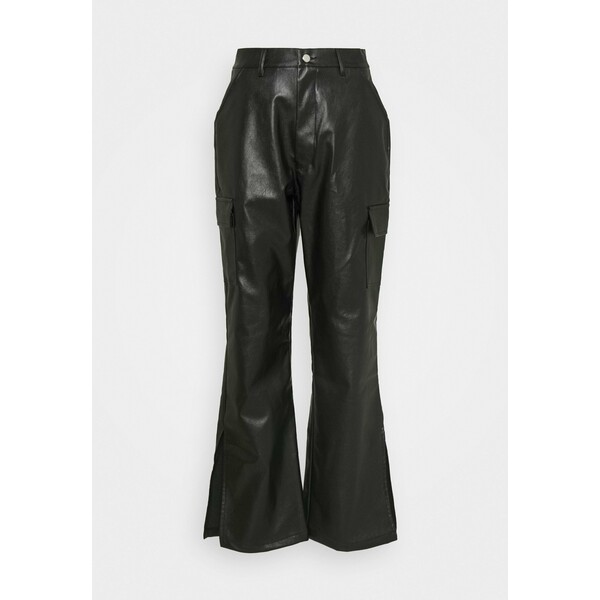 Missguided Petite SIDE SPLIT TROUSER Spodnie materiałowe black M0V21A06B