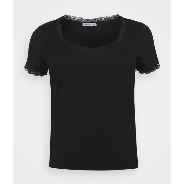 Anna Field Curvy T-shirt z nadrukiem black AX821D047