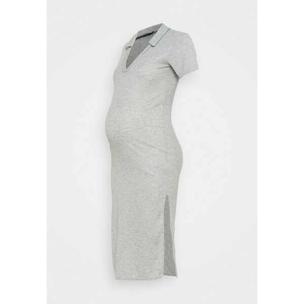 Missguided Maternity V NECK COLLARE DRESS Sukienka z dżerseju grey marl M5Q29F00J