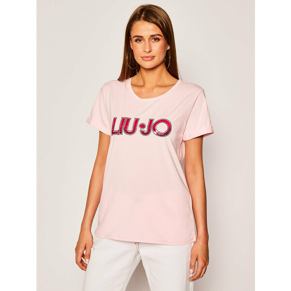 Liu Jo Sport T-Shirt TA0108 J5003 Różowy Regular Fit