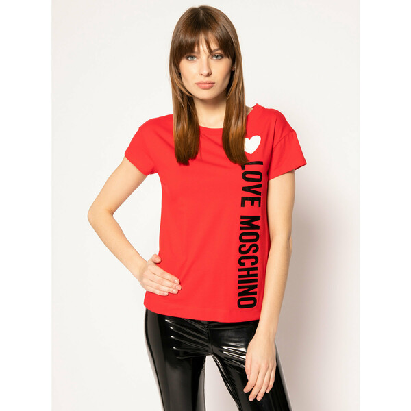 LOVE MOSCHINO T-Shirt W4F301QE 1698 Czerwony Regular Fit