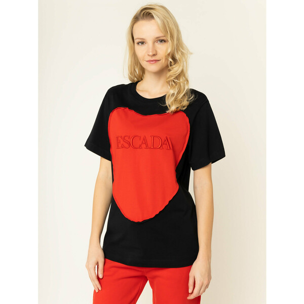 Escada Sport T-Shirt RITA ORA Eherz 5032171 Czarny Regular Fit