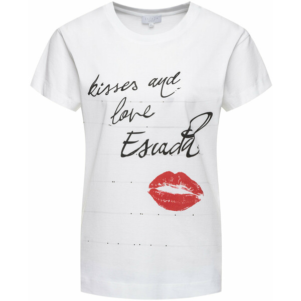 Escada Sport T-Shirt Elettre 5031115 Biały Regular Fit