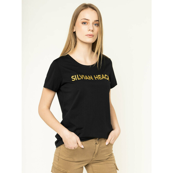Silvian Heach T-Shirt Sivingo PGP20675TS Czarny Regular Fit