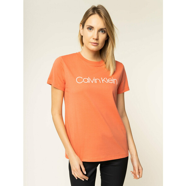 Calvin Klein T-Shirt Core Logo K20K201365 Pomarańczowy Regular Fit