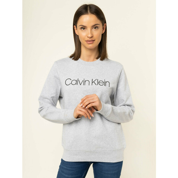 Calvin Klein Bluza Core Logo K20K201757 Szary Regular Fit